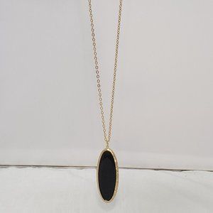 14th & Union Gold Necklace with Black Stone Pendant from Nordstrom